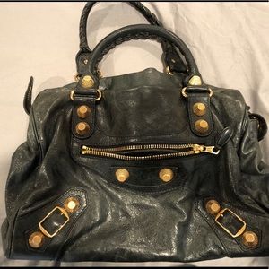 Balenciaga Work Black with Giant Gold hardware